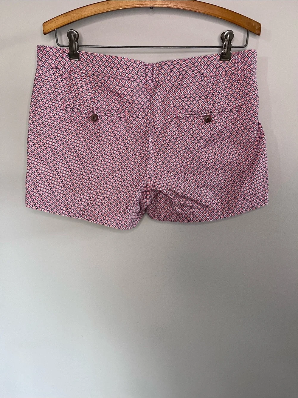 GAP Womens Pink Yellow Geometric Diamond‎ Print Shorts Size 06R